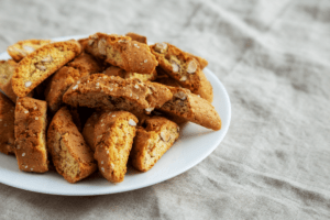Biscuits italiens, Biscottis café amandes et noisettes