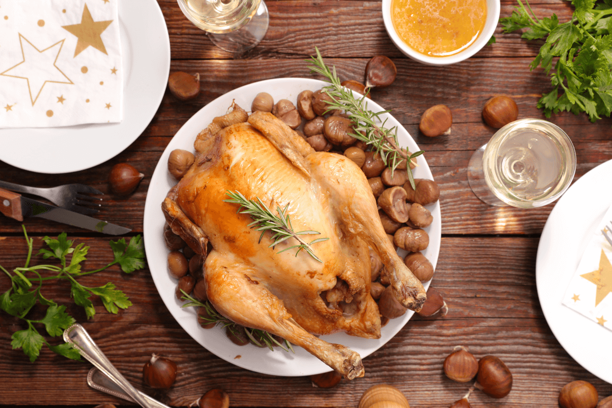 Chapon farci aux marrons