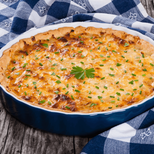 Quiche aux oeufs durs et au roquefort