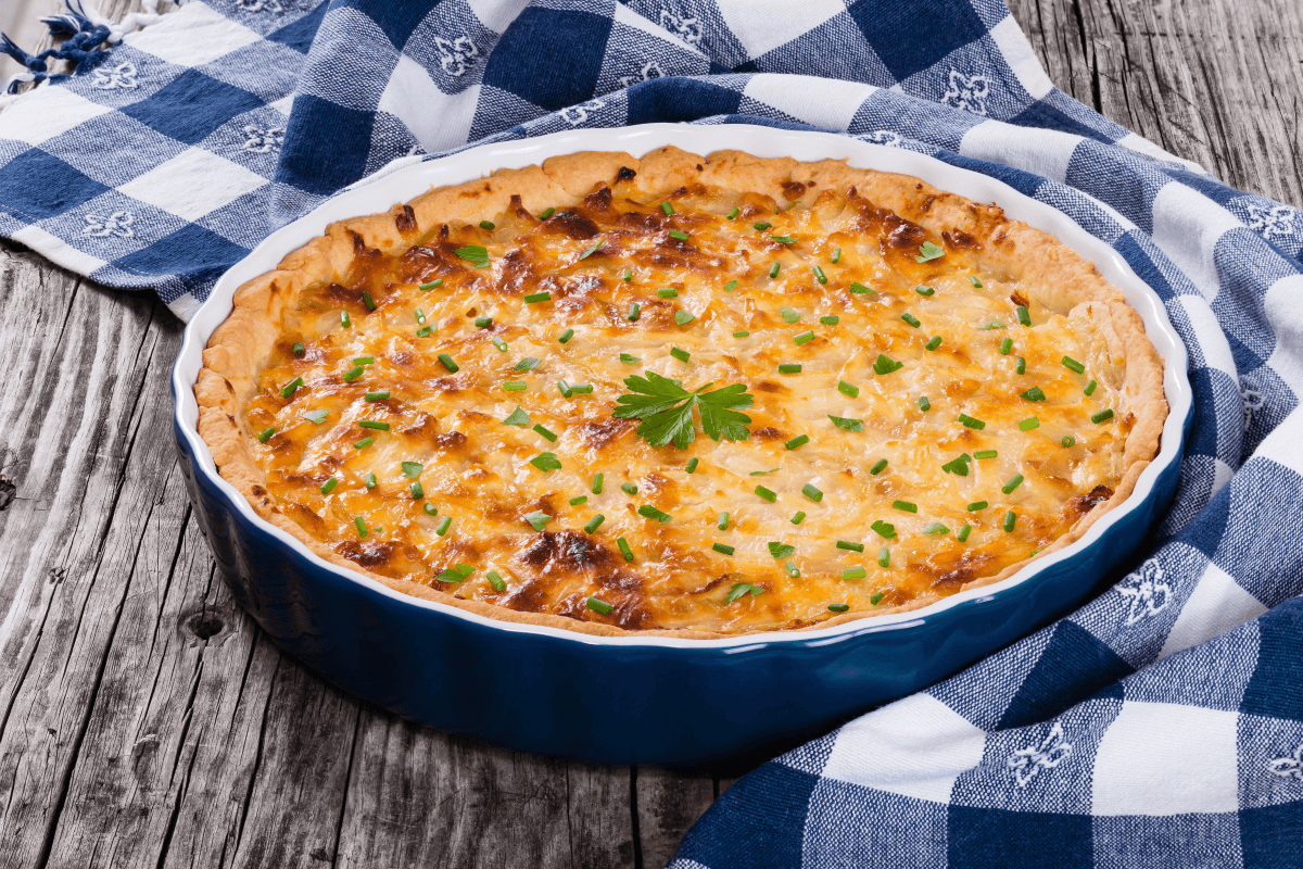 Quiche aux oeufs durs et au roquefort