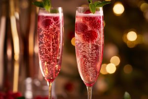 Soupe de champagne à la framboise