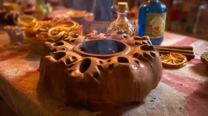 café valdotain ou caffe alla valdotanna dans sa c;elèbre grolle pour un partage convivial