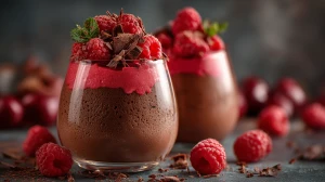 Duo chocolat framboise pour les amoureux, dessert de Saint-Valentin