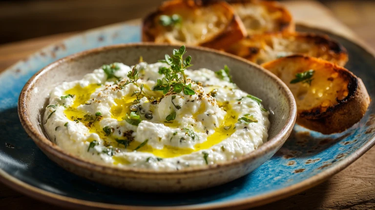 Brandade de morue nîmoise bien crémeuse avec de l'huile d'olive, à tartiner