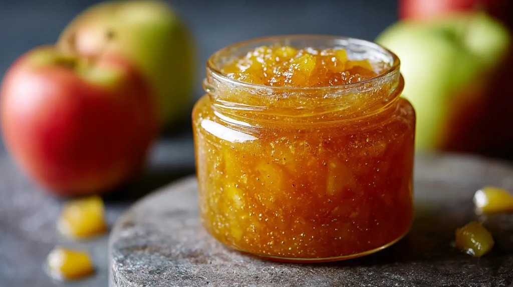 confiture pomme gingembre fraichement préparée