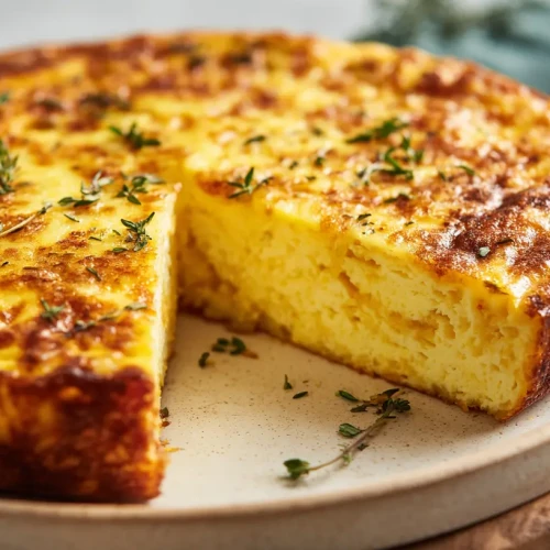 Quiche sans pâte, variante diététique plus légère de la traditionnelle quiche lorraine