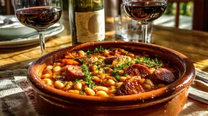 cassoulet lusitano toulousain, alliance de la tradition du sud ouest français et du Portugal