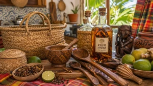 artisanat créole authentique avec des produits typiques des antilles